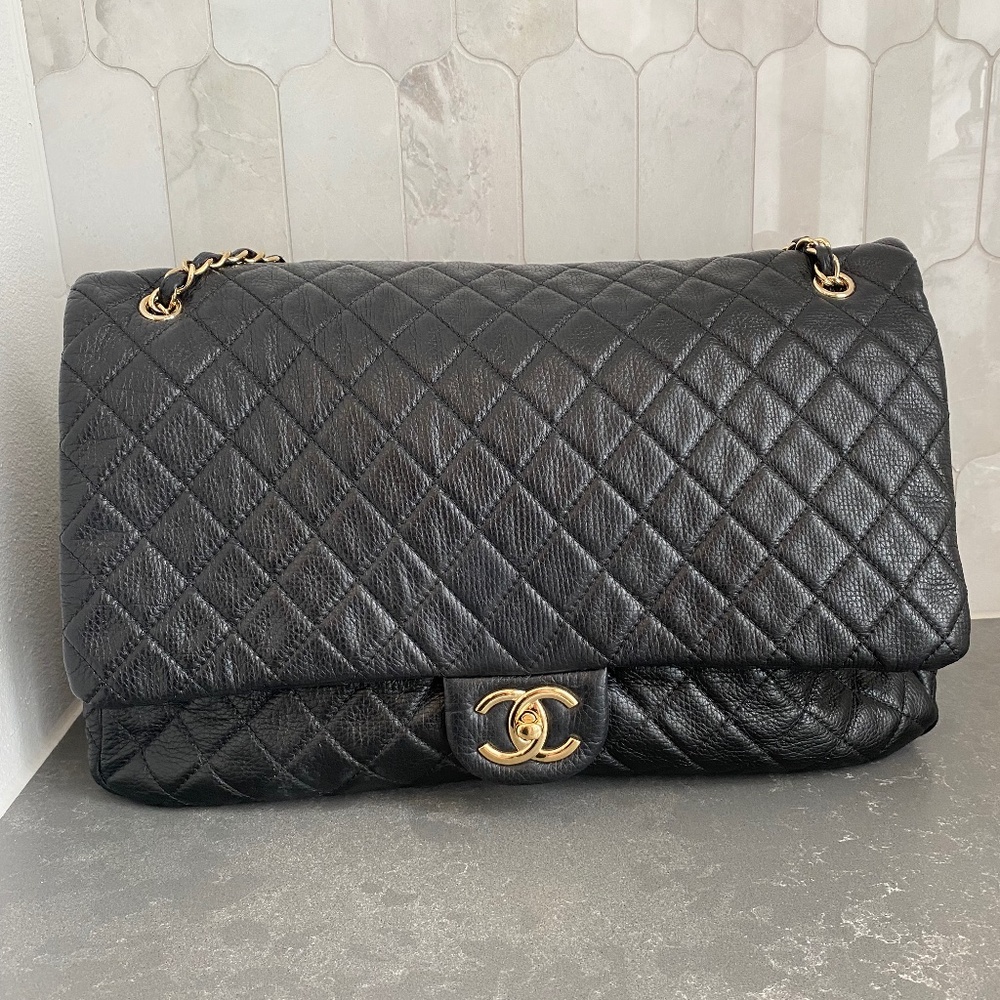 Chanel Airlines XXL Travel Bag in Black/Gold